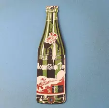 Vintage Mountain Dew Sign - Soda Glass Bottles Beverage Pump Porcelain Sign