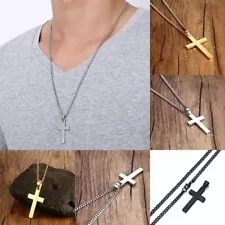 Stainless Steel Cross Pendant Chain Necklace for Men/Women Jewelry Gifts SALE!!