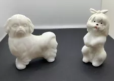 Pekingese & Shih Tsu Dog figures 2 Avon Empty Cologne