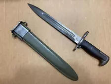 Danish M1 Garand Bayonet FKF 1955 with HTK Scabbard Post WWII NICE 10" Blade