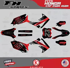 Graphics Kit for Honda CRF250R (2010-2013) & CRF450R (2009-2012) FH - Red