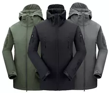 Men High-end Waterproof Tactical Stealth Hoodie Soft jacket TAD Sharkskin Jacket