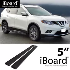 Running Board Side Step Nerf Bars 5in Aluminum Black Fit Nissan Rogue 14-20