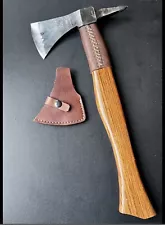 Handforged splitting axe , bushcraft camping Hatchet, Rosewood Handle