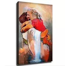 First Day In Heaven Jesus Christ Poster Canvas Painting Wall Art Picture Framed