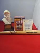 Babe Ruth Lot Sports New York Yankees Bust 6", Replica Signed bat 14",Wheaties