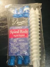 Diane #SR2 6pack spiral rods for hair 1/2" medium