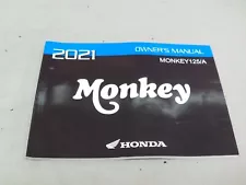 Owners Manual for Honda Monkey 125 A 2021 Model 31KOFA20