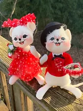 Rare & New VALENTINES DAY Sweetheart Boy & Girl SET ANNALEE Dolls 10" ▬ 2008 ▬❤️