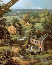 Richmond USA Civil War sites vintage painting 8x10 Print