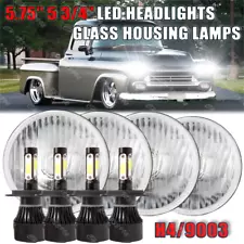 4pcs DOT 5.75" Round Headlights Hi/Lo Beam For Chevy 3100 Truck 1958 1959