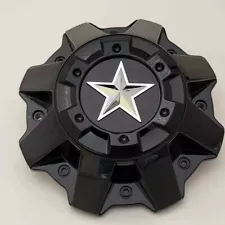 Glossy Black DFD Wheels C-052 C-051 Star Wheel Center Hub Cap Texas Lone Star