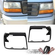 Headlight Bezels Headlamp Trim Pair For 92-97 Ford Bronco F-150 F150 F250 F350 (For: Ford Bronco)