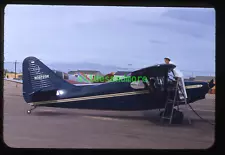 Early 1950's Original Slide - Stinson Voyager (NC6729M) at Pueblo Airport CO