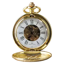 Brelsen Royal Gold Double Hunter Mechanical Pocket Watch