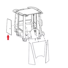 Side Cab Glass Fits John Deere Fits JD Loader Models 764 444K 524K 544K 624K 644