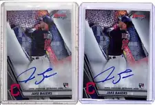 (2) Lot 2019 Bowman's Best Jake Bauers Rookie Auto Autograph RC #B19-JBA Indians