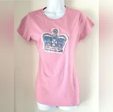 Doctor Who Rose Tyler Cosplay Season 2 Tooth & Claw Pink T-shirt Blue Crown CS9