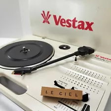 Vestax handy trax White Portable Turntable Handytrax Record Player Used JAPAN