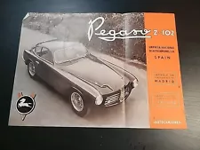 Vtg Original Dealership Spec Sheet 1953 Spain Pegaso Z-102 Sports Car