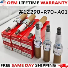 6pcs New Genuine OEM NGK Iridium Spark Plugs 12290-R70-A01 ILZKR7B11 For Honda (For: More than one vehicle)