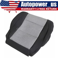 For 04-07 Nissan Titan Left Front Driver Bottom Cloth Seat Cover Black & Gray