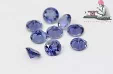 Natural Iolite 5mm Round Cut Untreated Loose Gemstone for sale Wholesales