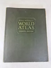 Rand McNally World Atlas Premier Edition Vintage 1934 Hardcover Collector Gift