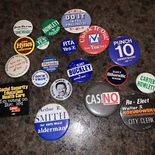 Lot Of Vintage Election Political Buttons Pins Badges