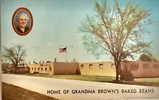 Grandma Brown's Baked Beans postcard in very good condition, Mexico, NY unposted