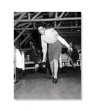 WW2 WACS Bowling, Black Women's Army Corps Members c1940s, Vintage Photo Reprint