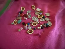 About 45 antique catholic religious faith saints assorted pendant and beads