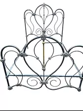 Exquisite Antique Wrought Iron Full Size Bed