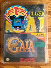 Illusion Of Gaia for SNES Sealed with T-shirt in Original Packaging