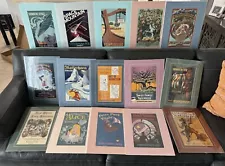 Disneyland Vintage Attraction Posters Set Of 15 Matted & In Original Cellophane.