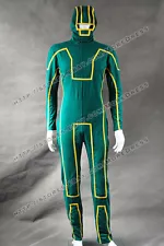 Kick-Ass Cosplay Dave Lizewski Costume Green Jumpsuit Mask Outfit Suit