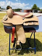 Western Adult Horse Training & Rough Out Saddle With Free Shipping