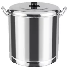 16qt Aluminum Stockpot with Lid Seafood Crabs Soup Tamale Steamer Large Pot NEW