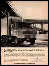 1964 White Motor Co. Cleveland Ohio "First In U.S. Diesel Truck Sales" Print Ad