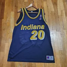 Vtg 90s Champion Fred Hoiberg Indiana Pacers NBA Basketball Jersey Adult L 44