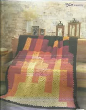 G0823 COZY AUTUMN FIREPLACE BLANKET CROCHET PATTERN