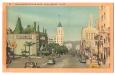 Los Angeles California c1940's Hollywood Boulevard, Grauman's Theater, old cars