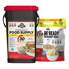 Augason Farms Deluxe 30-Day Emergency Food Supply 5-Gallon & 72-Hour Kit, NEW