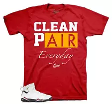 Shirt To Match Jordan 7 Cardinal Red Retro 7s Shoes - Clean Pair Sneaker Tee