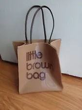 Vintage Bloomingdale's Little Brown Bag Plastic Tote