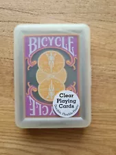 Bicycle Clear Plastic Purple Magenta Playing Cards - NEW SEALED