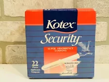 Vintage 1994 Kotex Super Absorbency Box of 22 Tampons