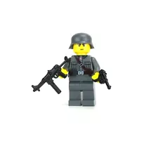 Axis MP40 Enemy WW2 Soldier Minifigure Army made w/real LEGO® minifigure