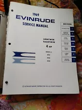 1969 Evinrude Service Manuel For Lightwin, Yachtwin 4 HP Models 4902, 4906, 4936