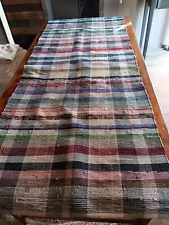 Vintage Farmhouse Handwove Rag Rug